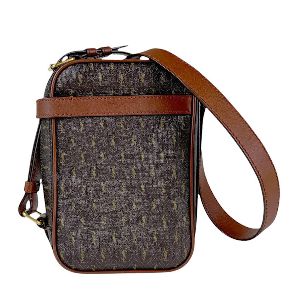 Saint Laurent Crossbody bag leather brown gold
